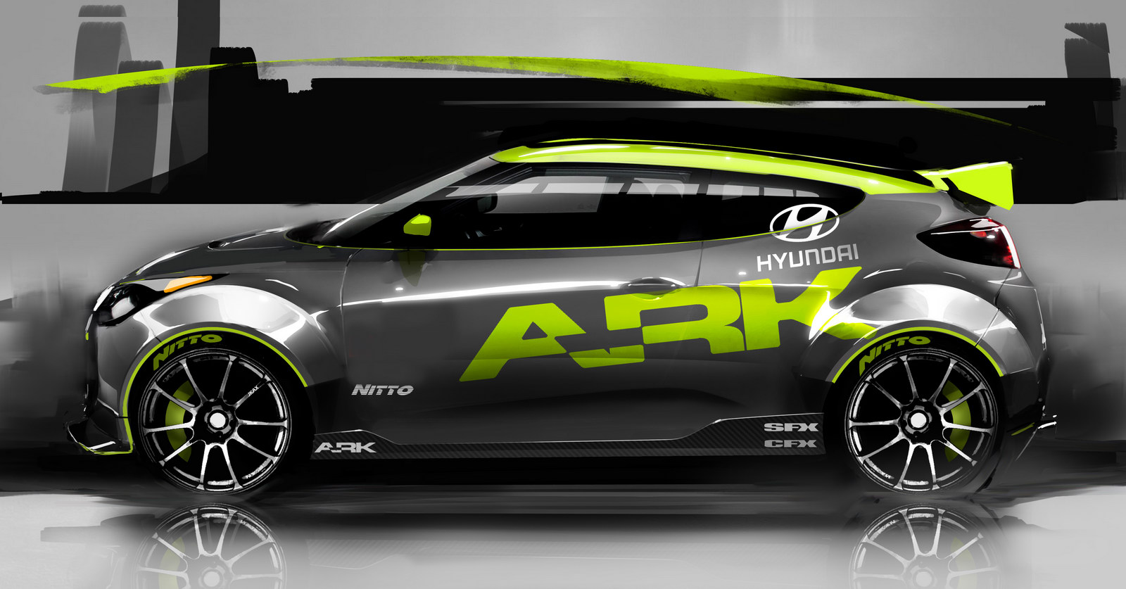 Na zbliżających się listopadowych targach SEMA w Las Vegas, zostanie zaprezentowany Hyundai Veloster Turbo. fot. Hyundai